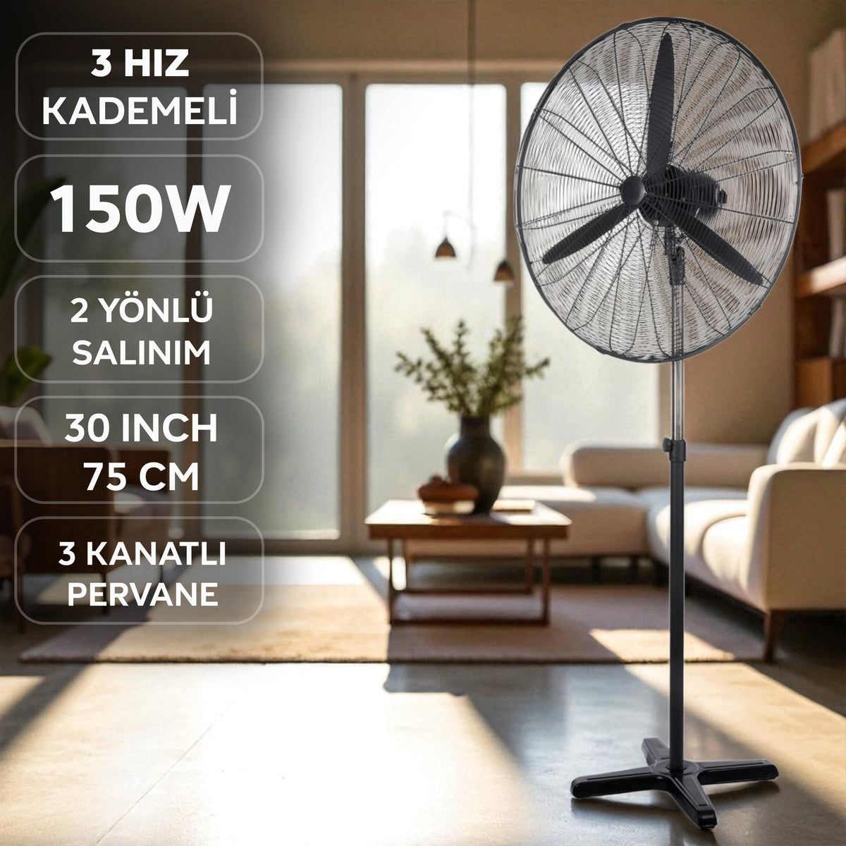 KV1818 Meltem Sanayi Tipi Vantilatör - King Küçük Ev Aletleri