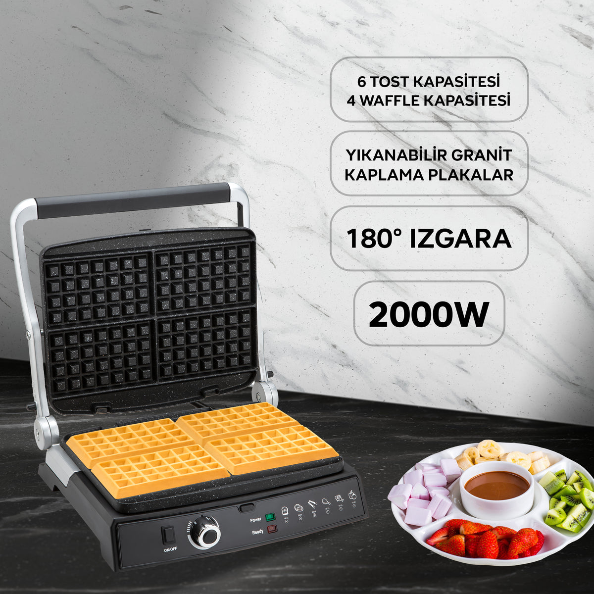 KING WAF.MASTER KWM1462 IGARA TOST VE WAFFLE MAK