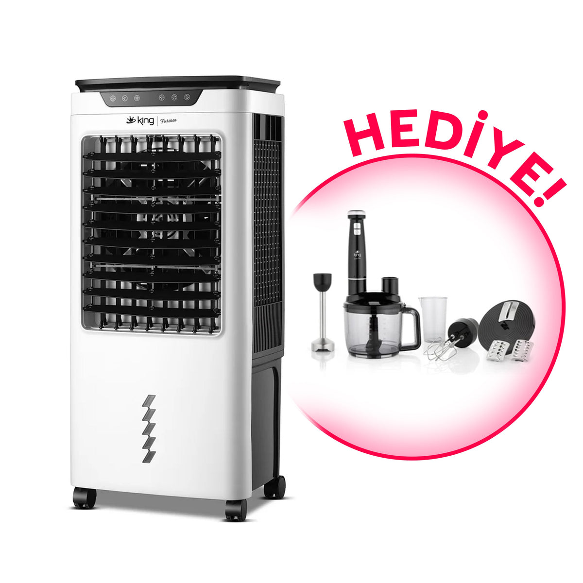 CN-KPS6102 Furioso Portatif Hava Soğutucu +HEDİYE KKB1073 Bodie Plus Komple Blender Set