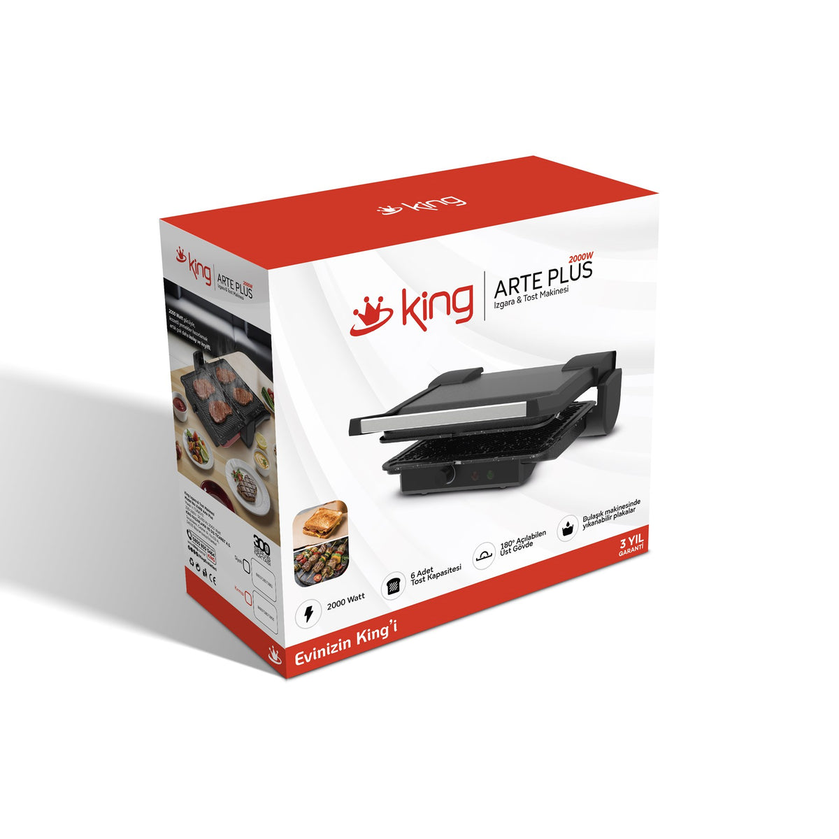 K469 Arte Plus Tost Makinesi-Sıyah