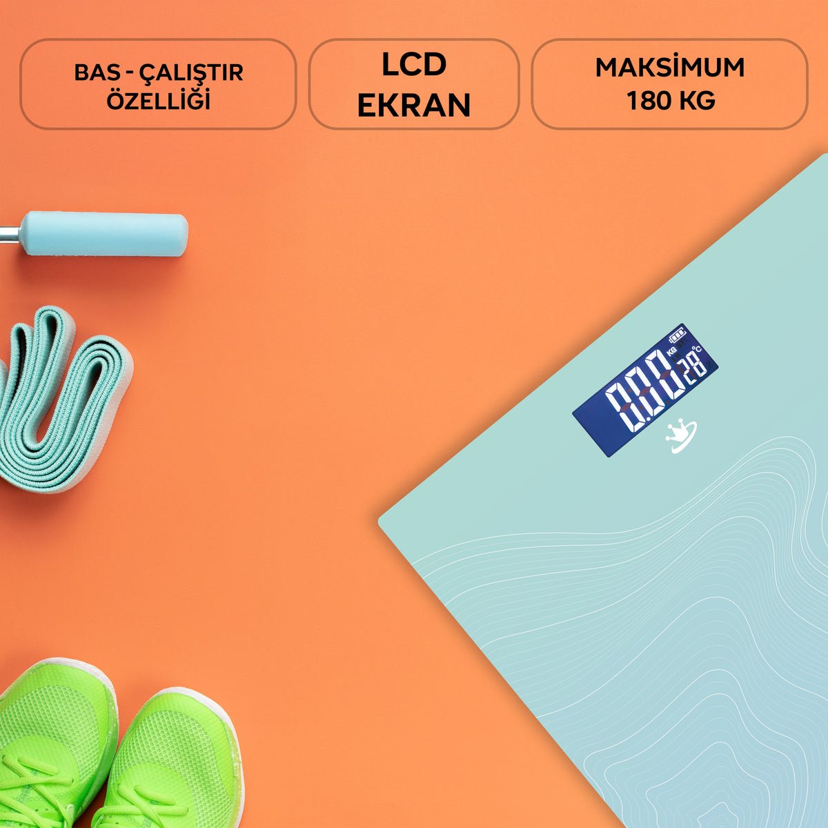 KBB844 Seely dijital banyo baskülü LCD ekran ve hassas ölçüm göstergesi