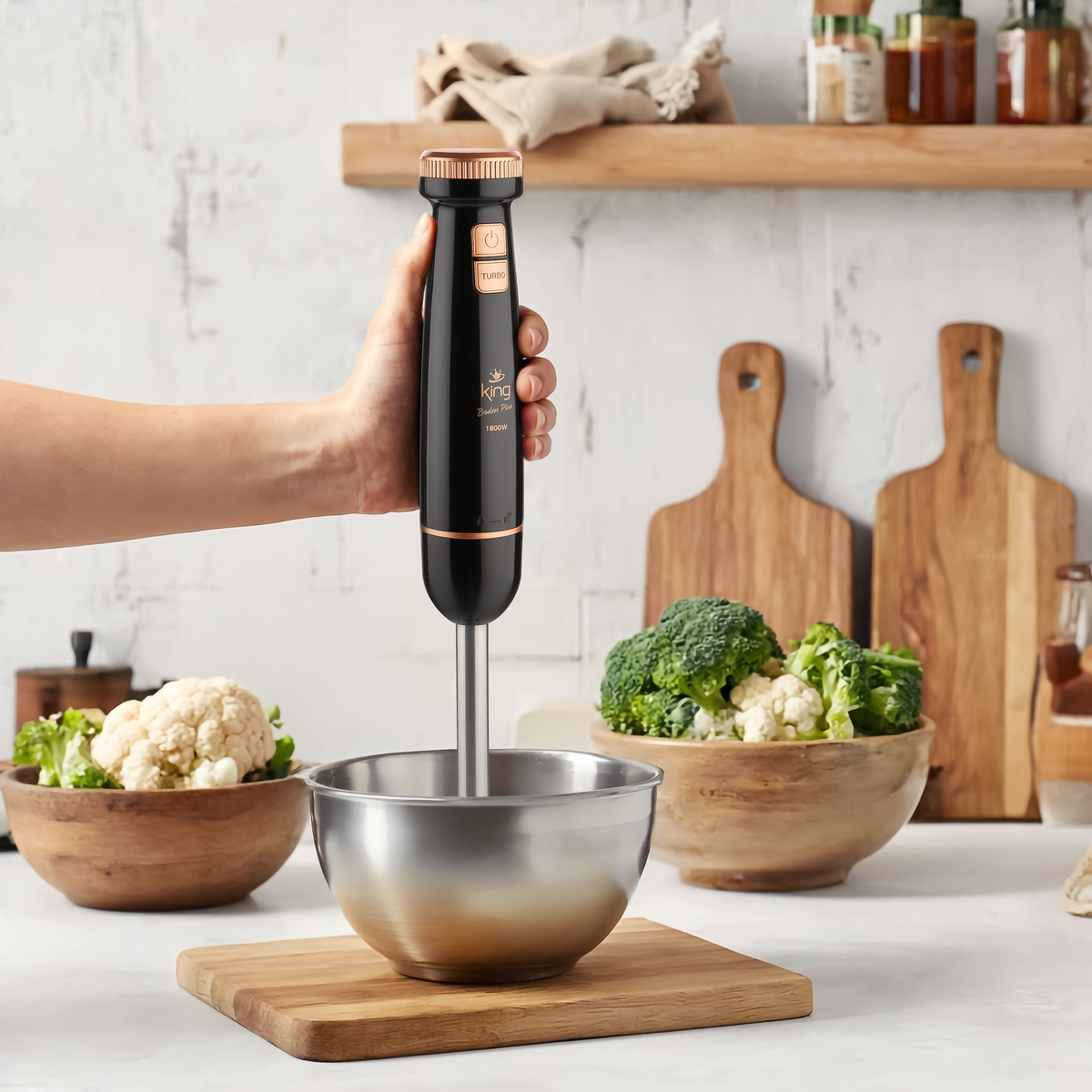 KEB1075 Boden Plus El Blenderı Sıyah Bakır