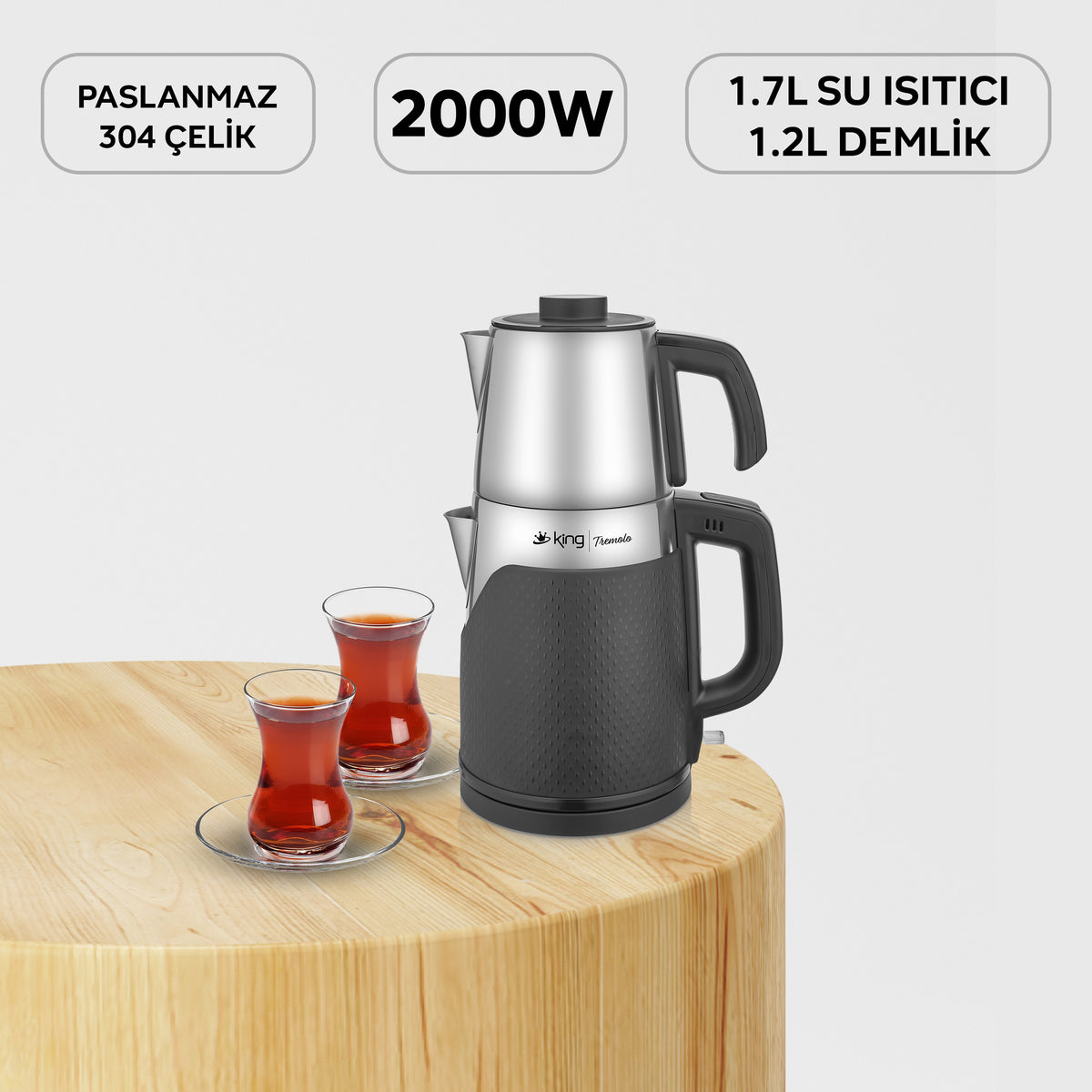 KCM335 Tremolo Çay Makinesi - King Küçük Ev Aletleri