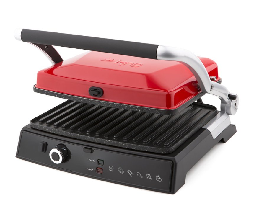 K462R GrillMaster Tost Makinesi - Kırmızı - King Küçük Ev Aletleri