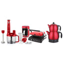 Kırmızı Elegance Pro Çeyiz Paketi (K605+K462R+P315R+KKB973) - King Küçük Ev Aletleri