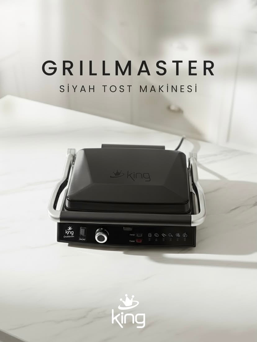 CN-K462S Grill Master Siyah  Izgara ve Tost Makinesi