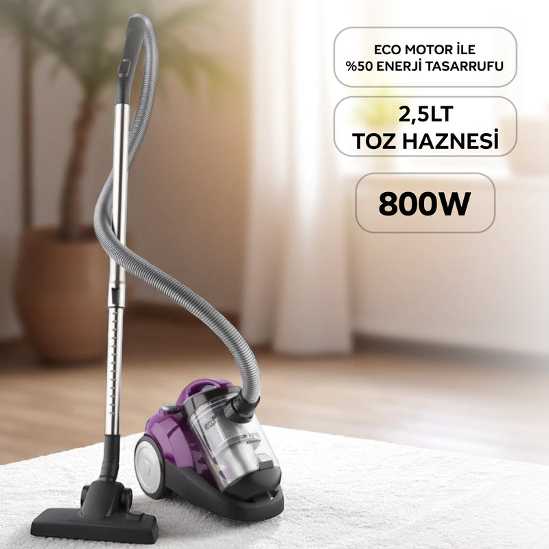 K372P Xtreme Plus Elektrikli Süpürge - Mor - King Küçük Ev Aletleri
