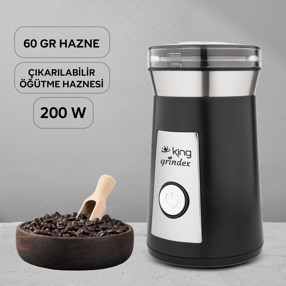 K444 Grindex Kahve ve Baharat Öğütücü 200 Watt
