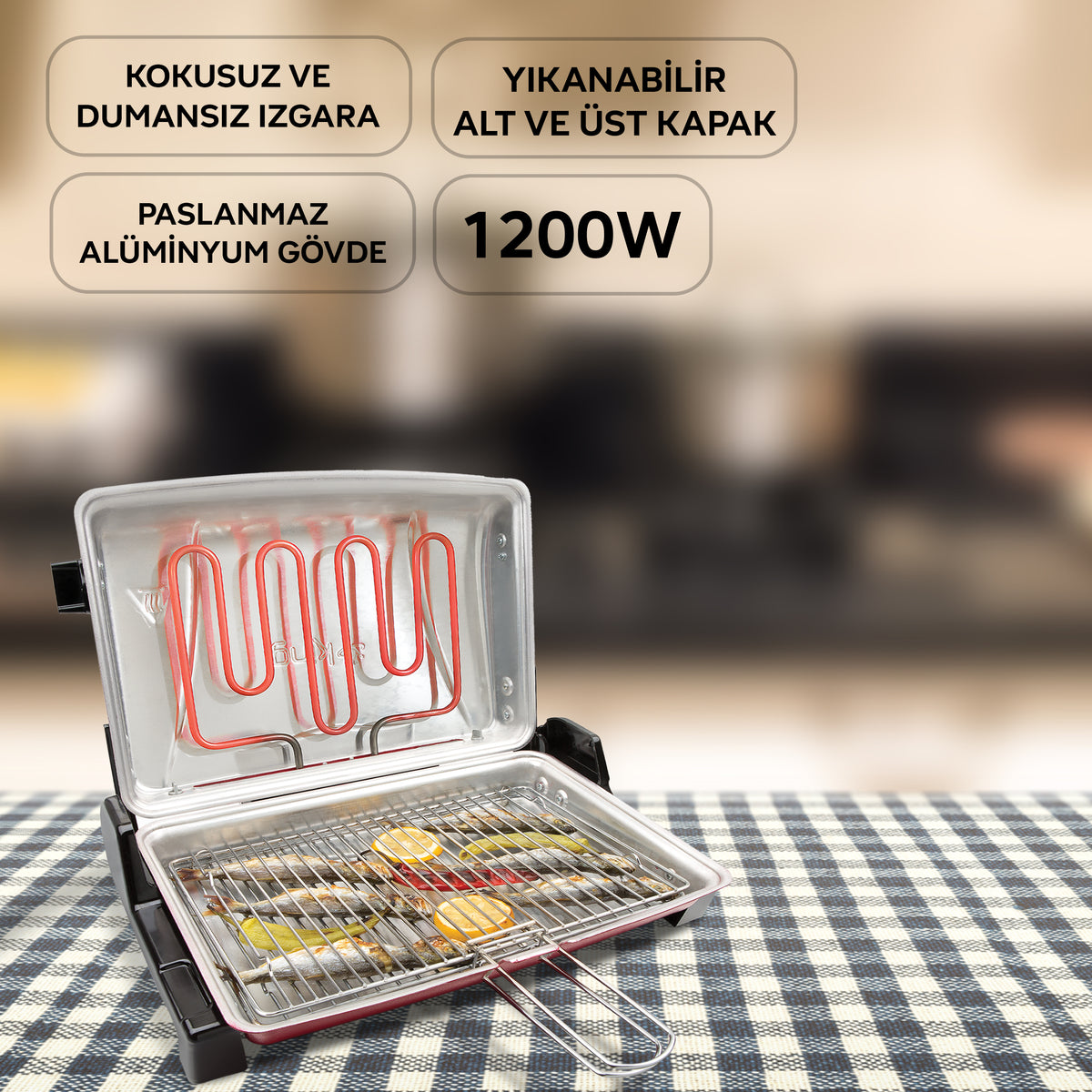 KING GRILLA K-5025 ELEKTRIKLI IZGARA