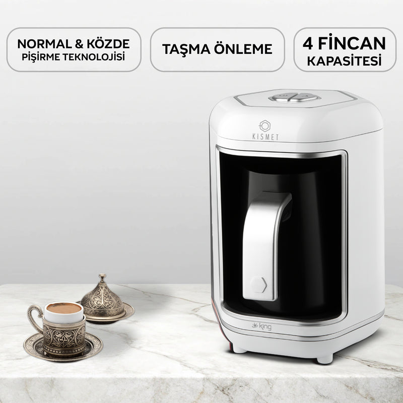 K605 Kısmet Kahve Makinesi - Beyaz