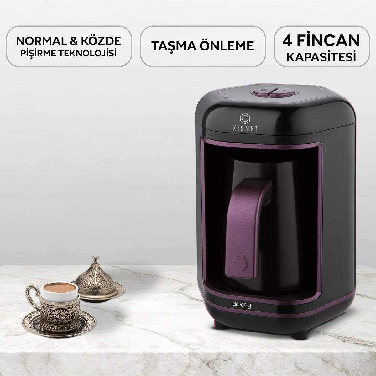 ミミムムキャット　ドゥロワー ケープ36 K605 Kismet Coffee Machine - Purple | 4 Cup Capacity
