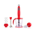 K941 Foodie 4 Bıçaklı Blender Seti - Kırmızı - King Küçük Ev Aletleri