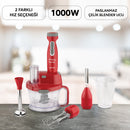 K968 BlendX Blender Set - Kırmızı - King Küçük Ev Aletleri