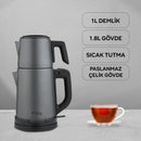 KCM331 TeaPro Inox Çay Makinesi - Antrasit - King Küçük Ev Aletleri