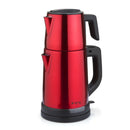 KCM331 TeaPro Inox Çay Makinesi - Kırmızı - King Küçük Ev Aletleri