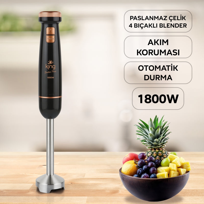 KEB1075 Boden Plus El Blenderı Sıyah Bakır