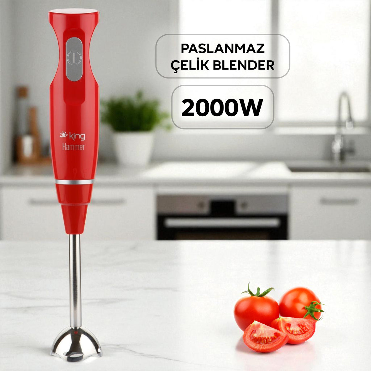 KEB980 Hammer Blender - Kırmızı 600 Watt