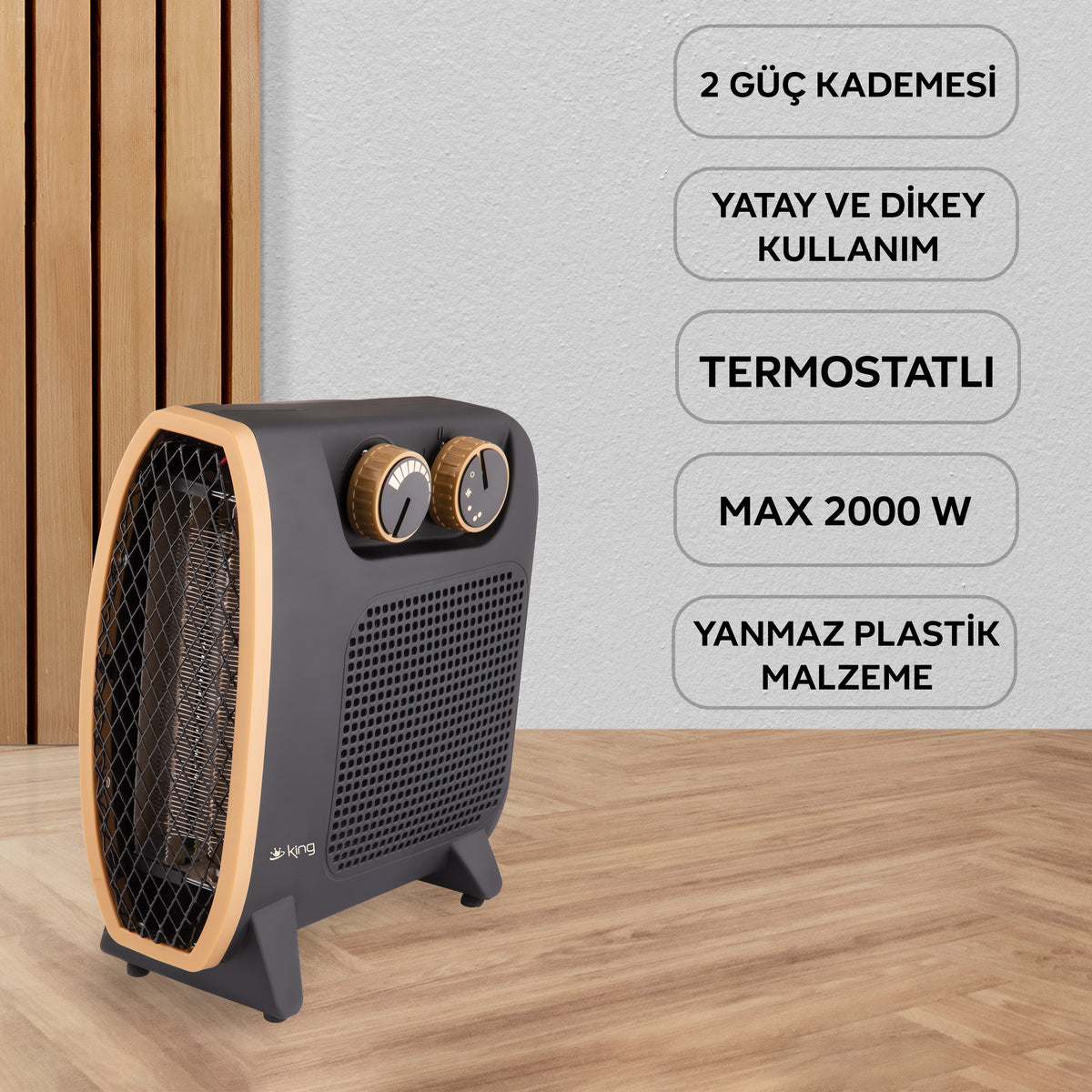 KFI6271 Aster Fanlı Isıtıcı - King Küçük Ev Aletleri