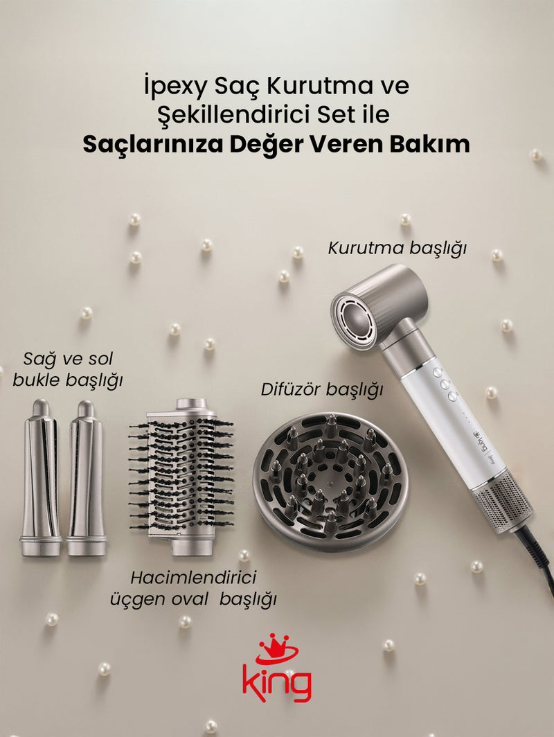 K800 Ipexy Saç Kurutma ve Şekillendirici Set | 1400W