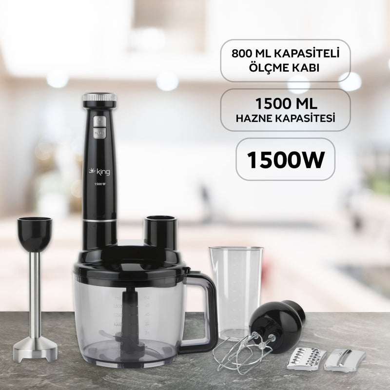TT-KKB973 Bodie Komple Blender Set-Siyah Gümüş