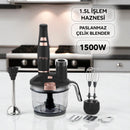 KKB976 Hilde Komple Blender Set - Siyah - King Küçük Ev Aletleri