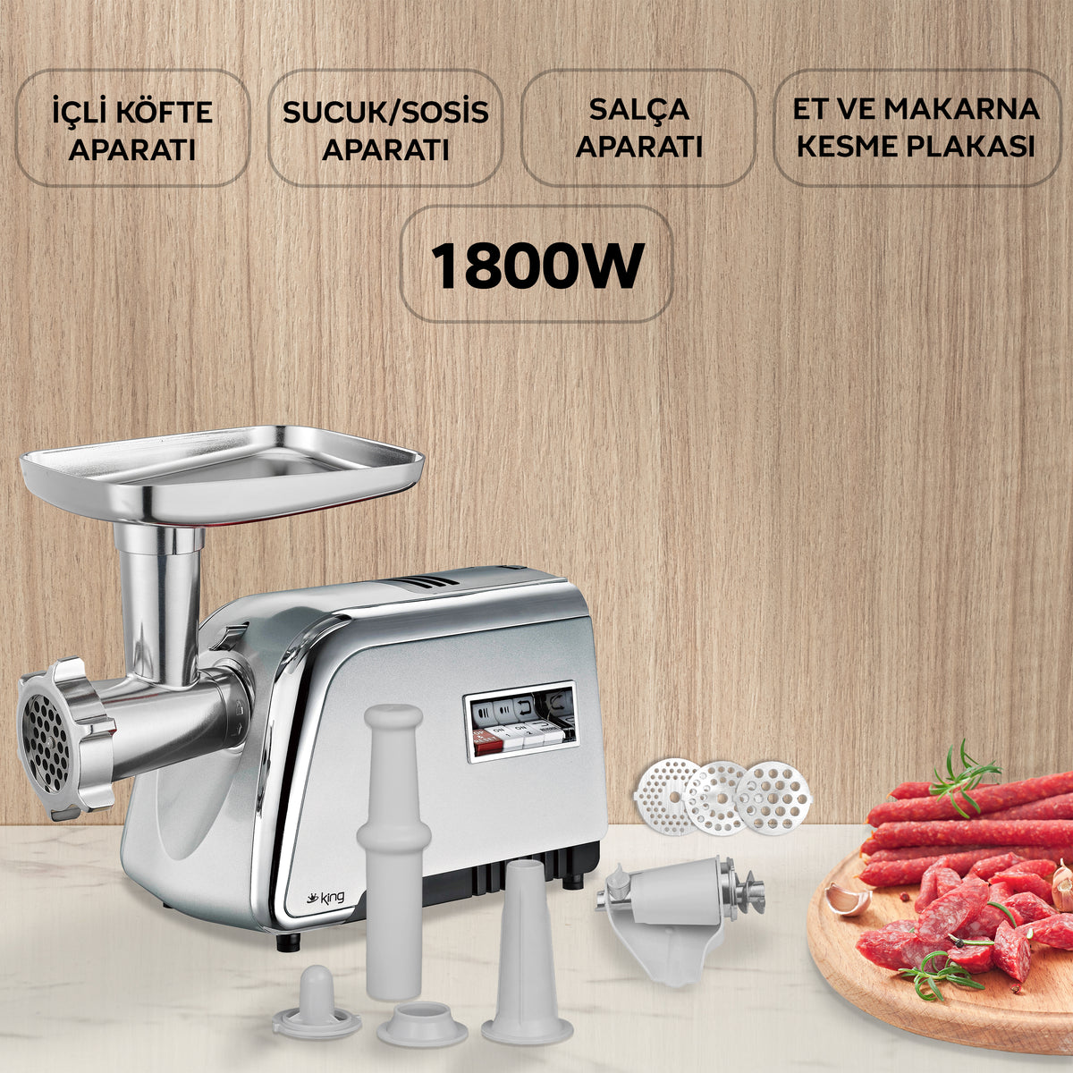 KKM120 Arthur Kıyma Makinesi 1800 Watt