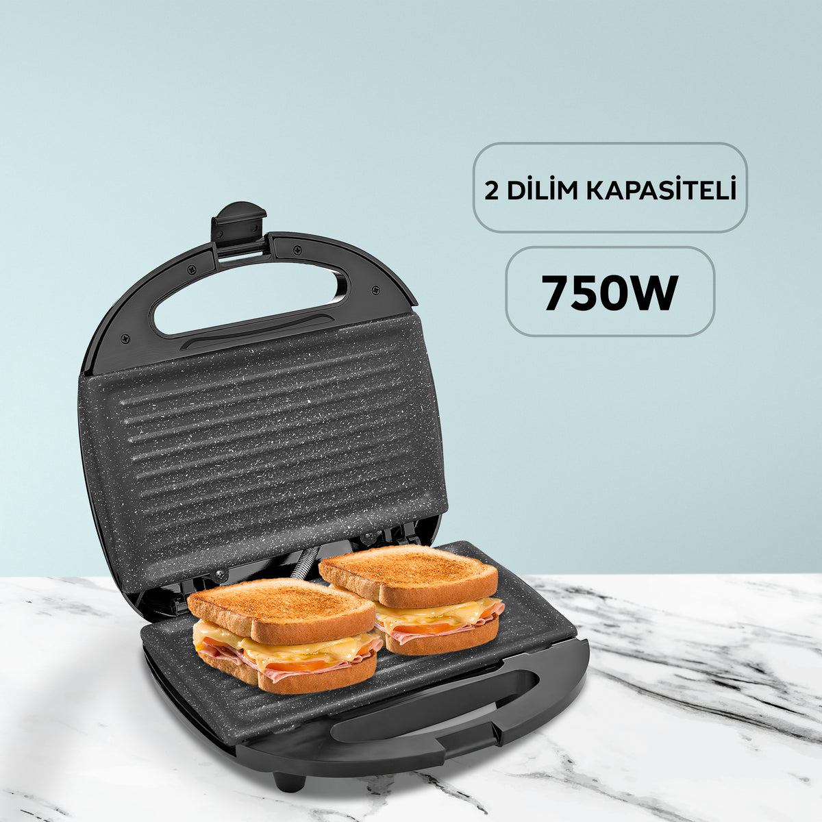 KMT645 Otto Mini Tost Makinesi - King Küçük Ev Aletleri