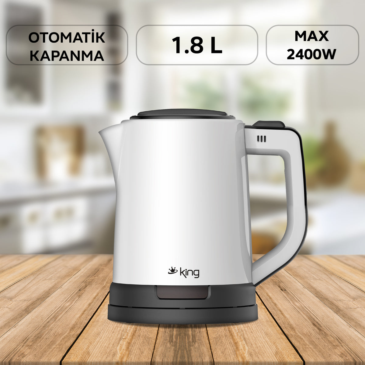 KSI1003 Pro Su Isıtıcı - Beyaz - King Küçük Ev Aletleri