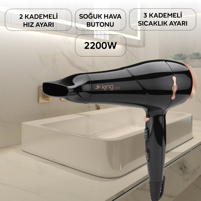 KSK436 Linna Saç Kurutma Makinesi-Siyah