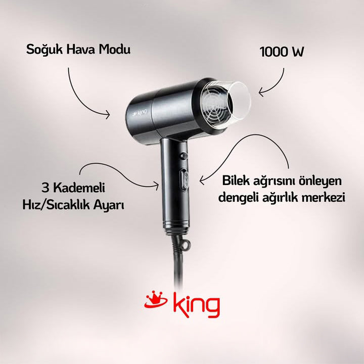 KSK439 Bariton Saç Kurutma Makinesi-Siyah