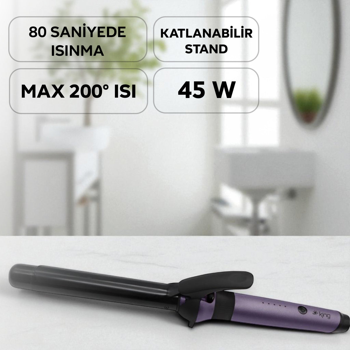 KSM922 Jane Saç Maşası 200° Derece Isı