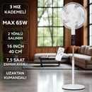 KV1716 Barva 16'' Kumandalı Vantilatör - King Küçük Ev Aletleri