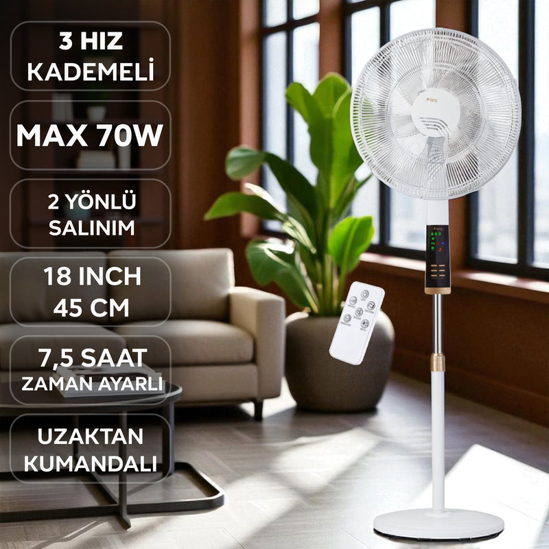 KV1718 Era 18'' Kumandalı Vantilatör
