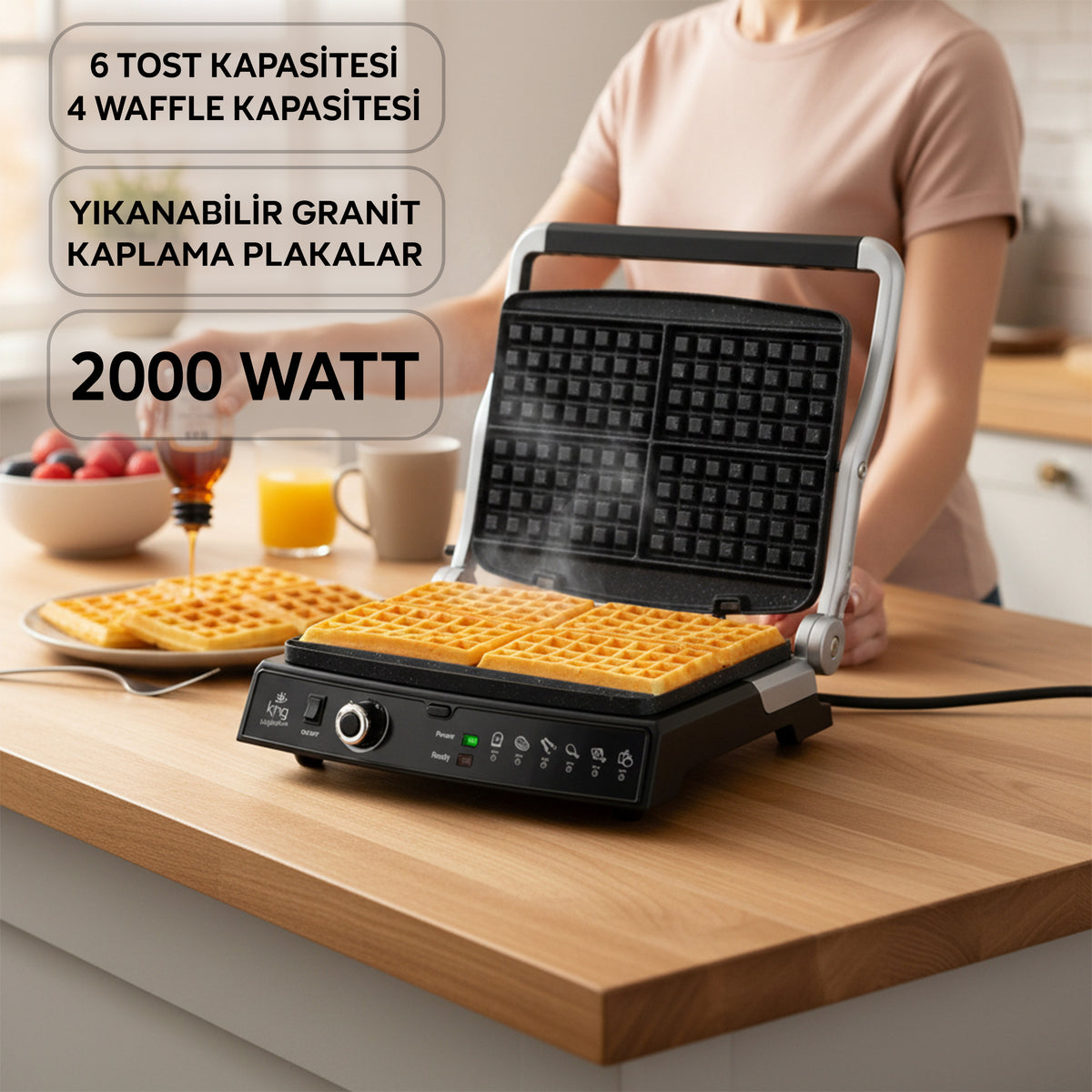 KWM1462 وافل ماستر جريل توست وصانعة الوافل