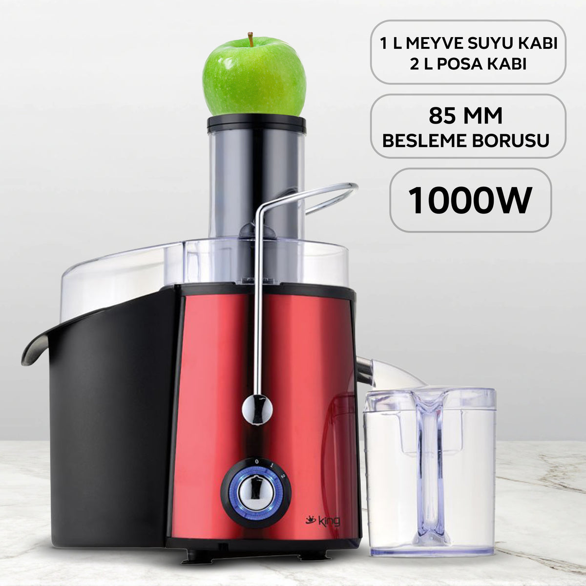 P1110B Katı Meyve Presi – 1000W Güçlü Performans