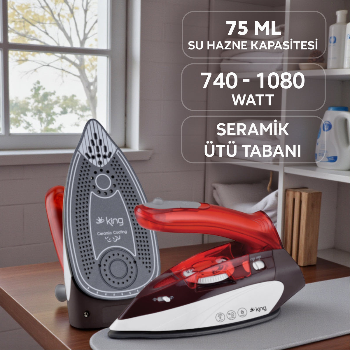 P748 Point Travel Iron красный