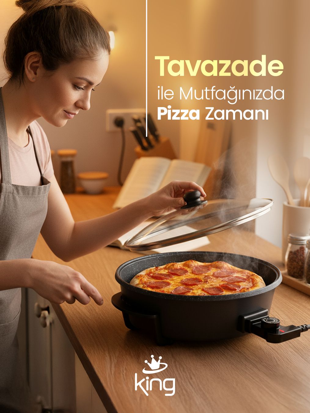 K2101 Tavazade Multi-Purpose Pizza Pan - Red