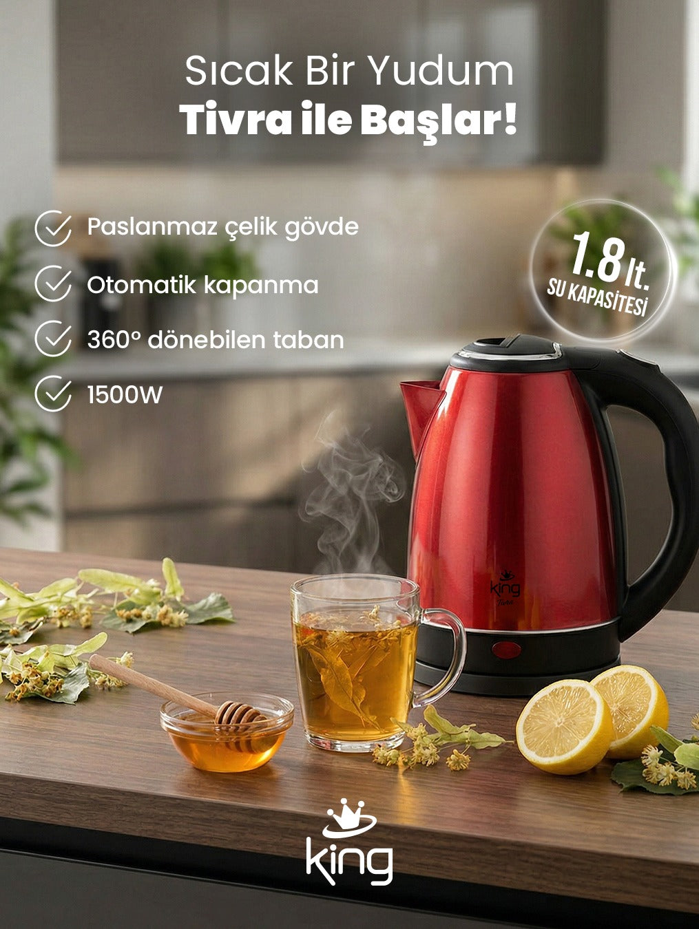 КИНГ K3105 ТВЕРДЫЙ ВОДОНАГРЕВАТЕЛЬ АНТРАЦИТ