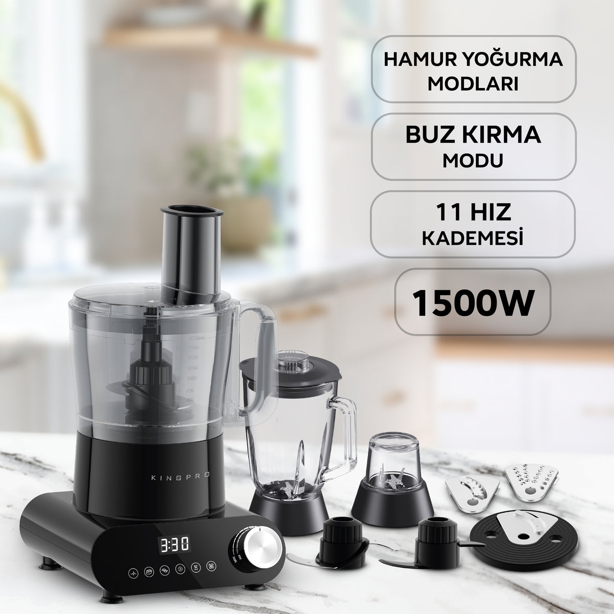 KINGPRO KMR988 ClawMax Kitchen Robot & Blender Set