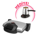 CN-P637Y Grillmax Izgara Ve Tost Makinesi-Gümüş +HEDİYE  K3109 Kahvella Türk Kahve Makinesi