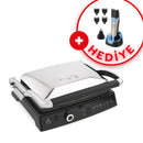 KING GRILL MASTER K-462 IZGARA VE TOST MAKİNESİ (İNOX) ALANA KSM777 TIRAŞ MAKİNESİ HEDİYE (TAKIM)