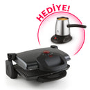 CN-P637Y Grillmax Izgara Ve Tost Makinesi-Siyah+HEDİYE  K3109 Kahvella Türk Kahve Makinesi