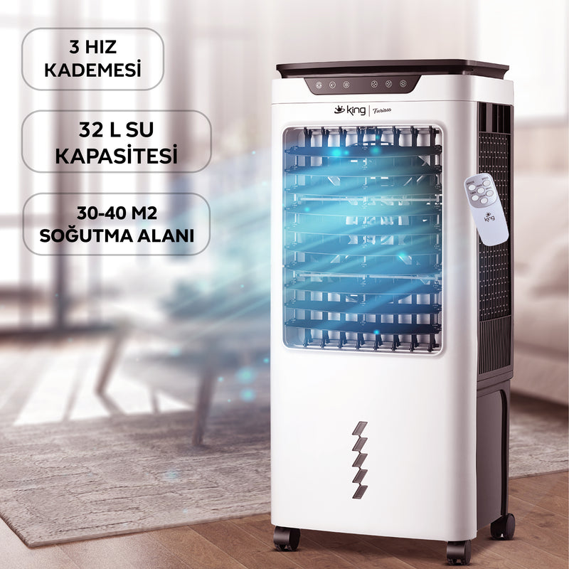 KPS6102 Furioso Portatif Hava Soğutucu | 32L Su Kapasitesi
