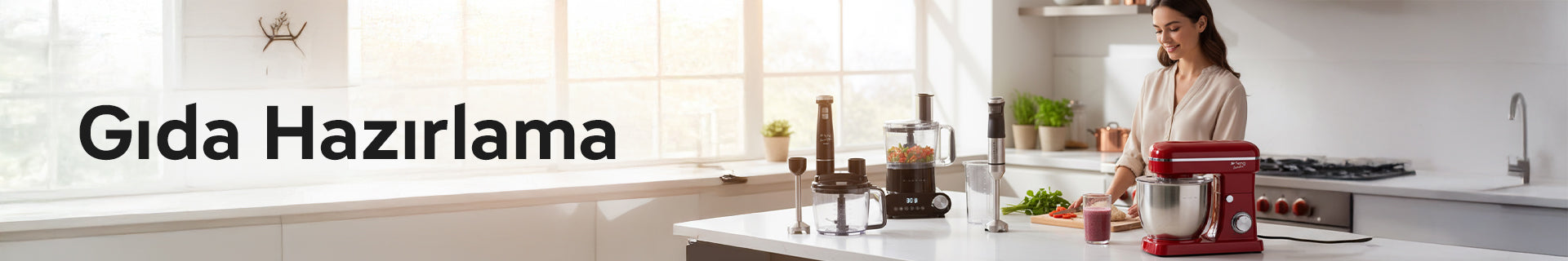 King mutfak gıda hazırlama aletleri koleksiyonu banner – mutfak robotları, blender ve doğrayıcılar