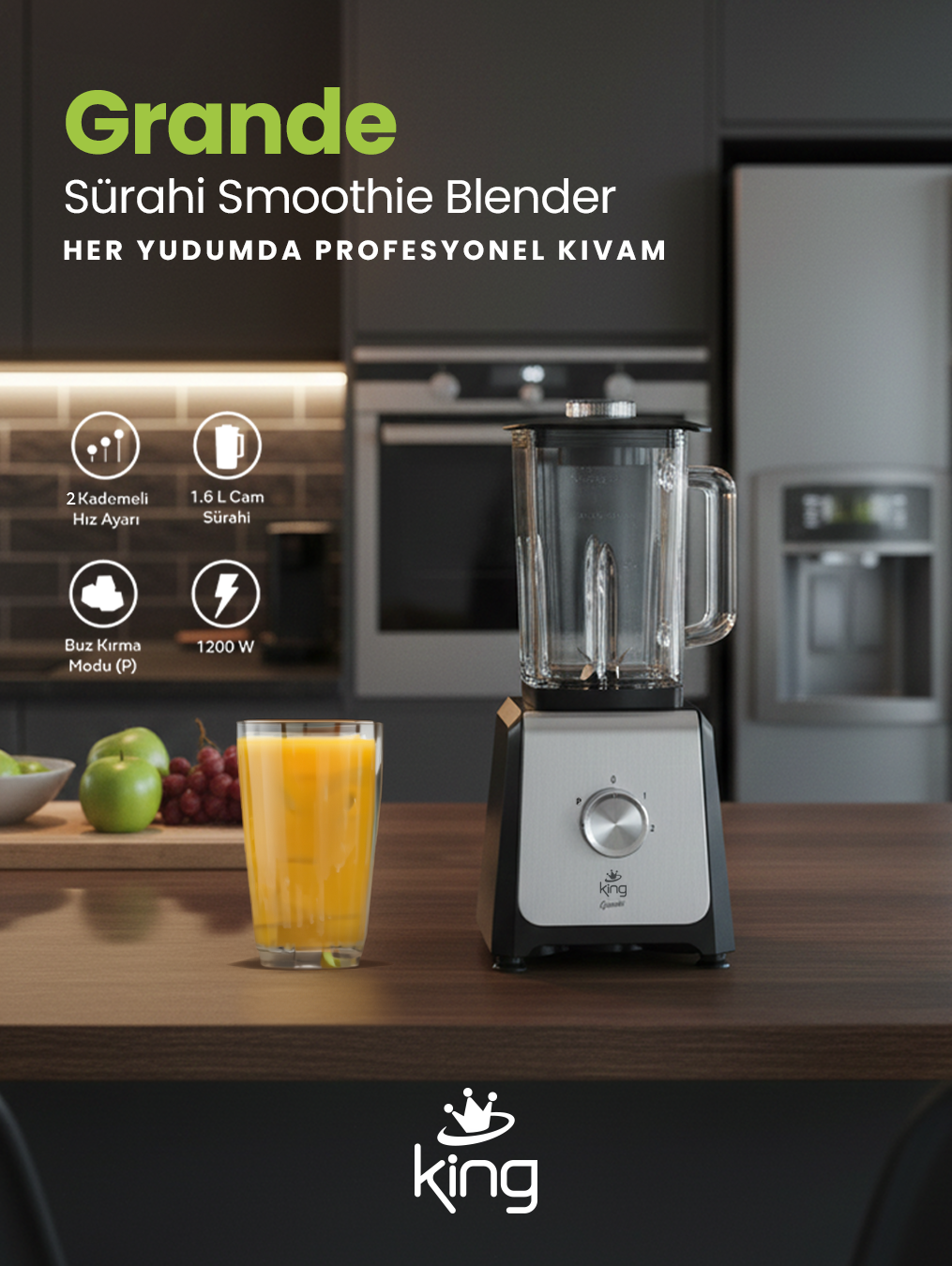 K477 Grande Sürahi Smoothie Blender