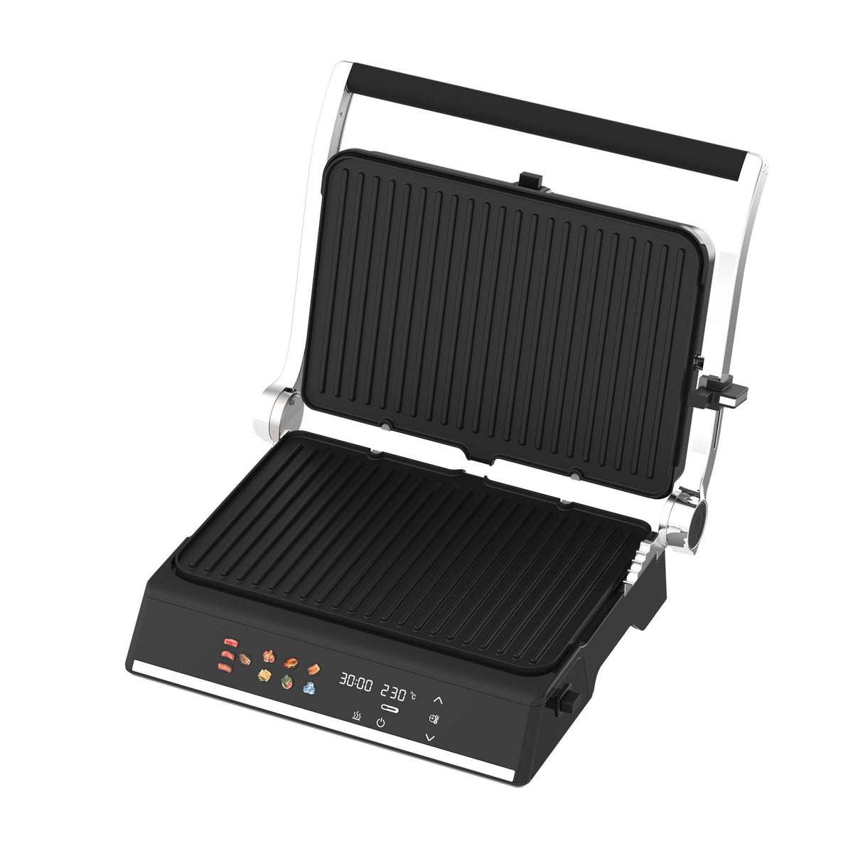 K471 Grillchef 180 derece açılabilir ızgara ve tost makinesi
