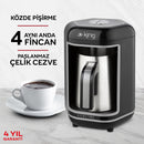 K607 Kısmet Pro Türk Kahve Makinesi - Siyah - King Küçük Ev Aletleri