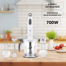K941 Foodie 4 Bıçaklı Blender Seti - Beyaz - King Küçük Ev Aletleri
