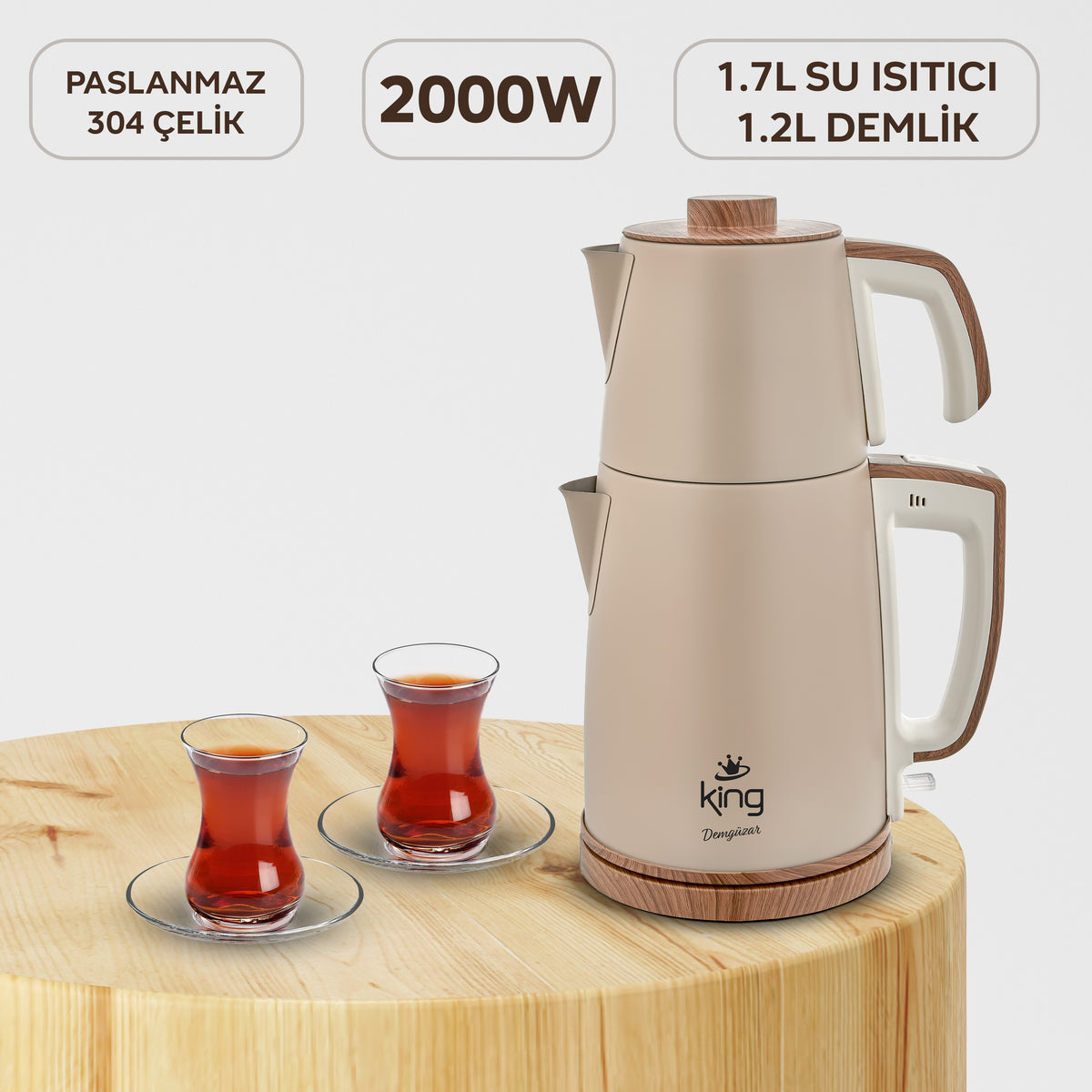 KCM337 Demgüzar Çay Makinesi Paslanmaz Çelik