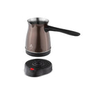 King Velto K3501 Türk kahve makinesi 6 fincan kapasiteli çelik gövde yan görünüm